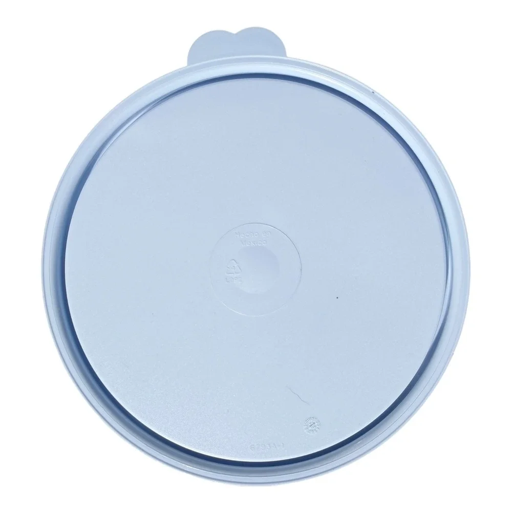Vintage Tupperware Round Replacement Lids Set of 4 Orange Blue 6 Inch 227-28